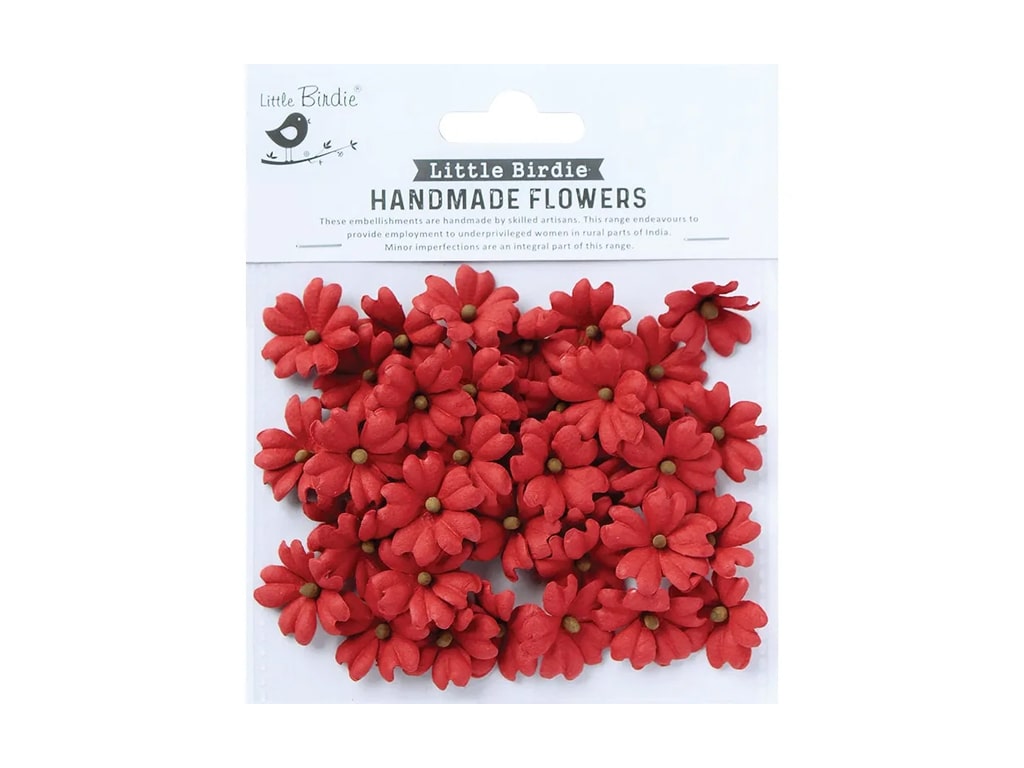 ΛΟΥΛΟΥΔΑΚΙΑ ΜΕ ΧΑΝΤΡΑ ΚΟΚΚΙΝΑ 2,5 εκ. 40 τεμ.