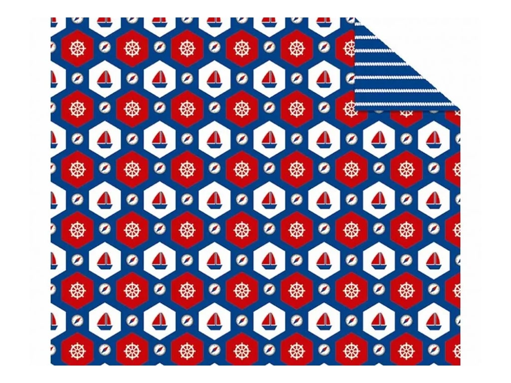 ΧΑΡΤΟΝΙ ΚΑΡΑΒΑΚΙΑ ΜΠΛΕ ΚΟΚΚΙΝΟ 49,5Χ68 εκ.