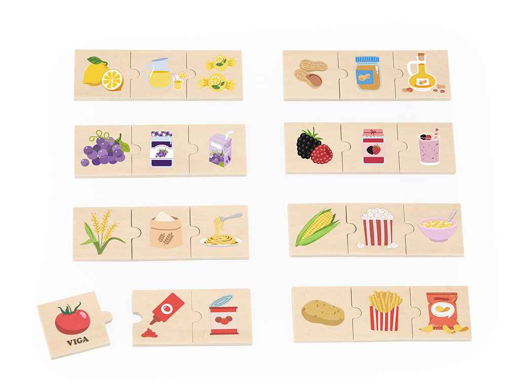 ΠΑΖΛ "ΤΡΟΦΙΜΑ & ΠΡΩΤΕΣ ΥΛΕΣ" ΞΥΛΙΝΟ 24 τεμ.