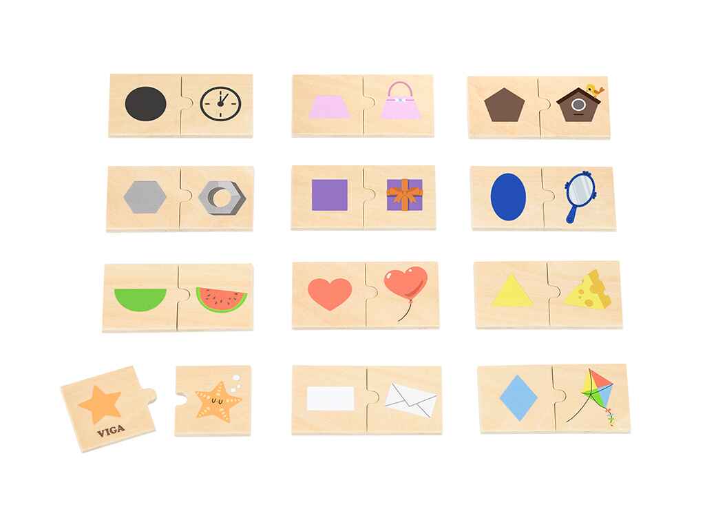 ΠΑΖΛ ΑΝΤΙΣΤΟΙΧΙΕΣ ΣΧΗΜΑΤΩΝ ΞΥΛΙΝΟ 24 τεμ.