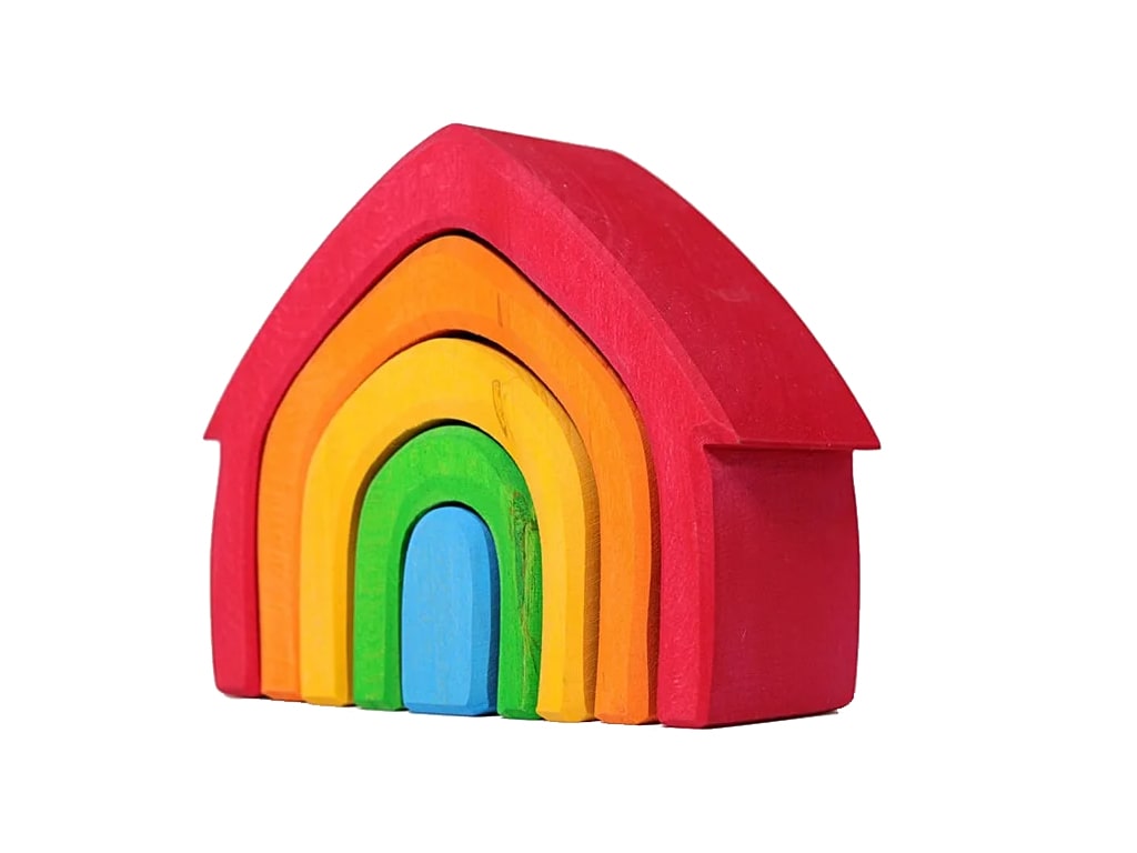 ΣΠΙΤΑΚΙΑ RAINBOW BLOCKS ΞΥΛΙΝΑ 5 τεμ.