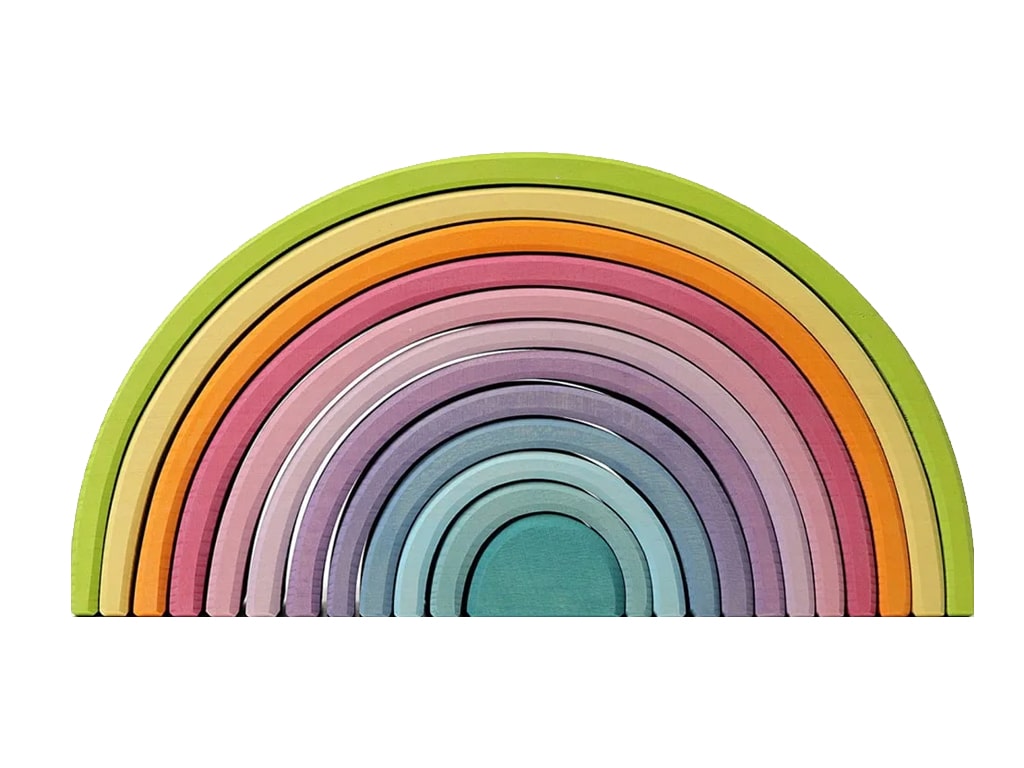 ΤΟΞΑ RAINBOW BLOCKS ΞΥΛΙΝΑ ΠΑΣΤΕΛ 12 τεμ.