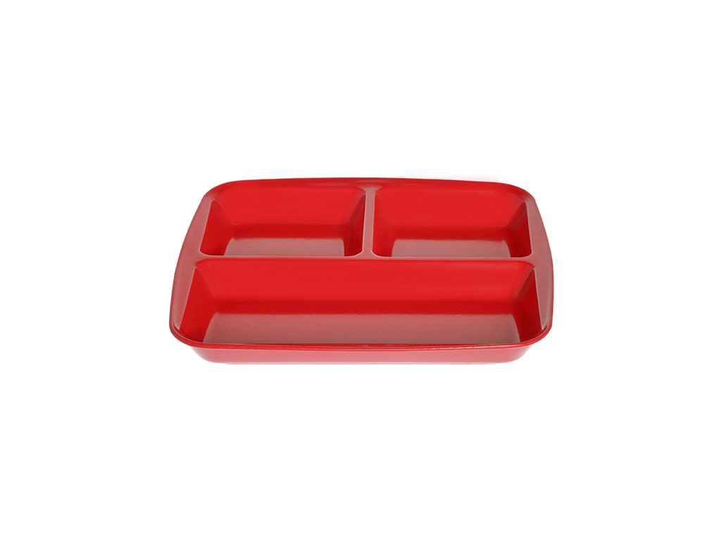 ΔΙΣΚΟΣ ΦΑΓΗΤΟΥ 3 ΘΕΣΕΙΣ ΚΟΚΚΙΝΟ 26,5Χ24,5 εκ.