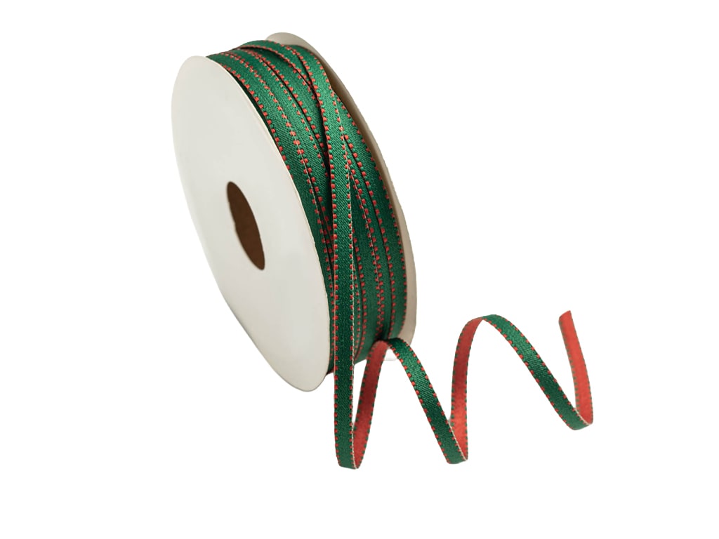 ΚΟΡΔΕΛΑ ΔΙΠΛΗΣ ΟΨΗΣ ΚΟΚΚΙΝΟ-ΠΡΑΣΙΝΟ ΓΑΖΙ 5 χιλ. 20 μ.