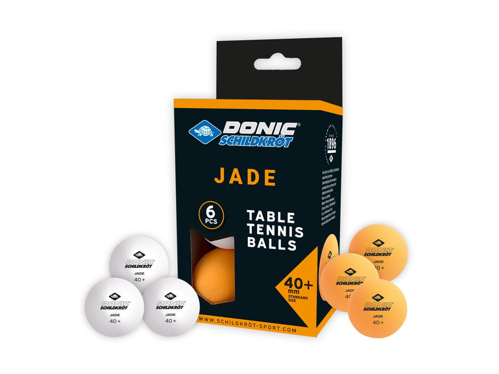 ΜΠΑΛΑΚΙΑ ΠΙΝΓΚ ΠΟΝΓΚ JADE ΛΕΥΚΑ/ΠΟΡΤΟΚΑΛΙ 6 τεμ.