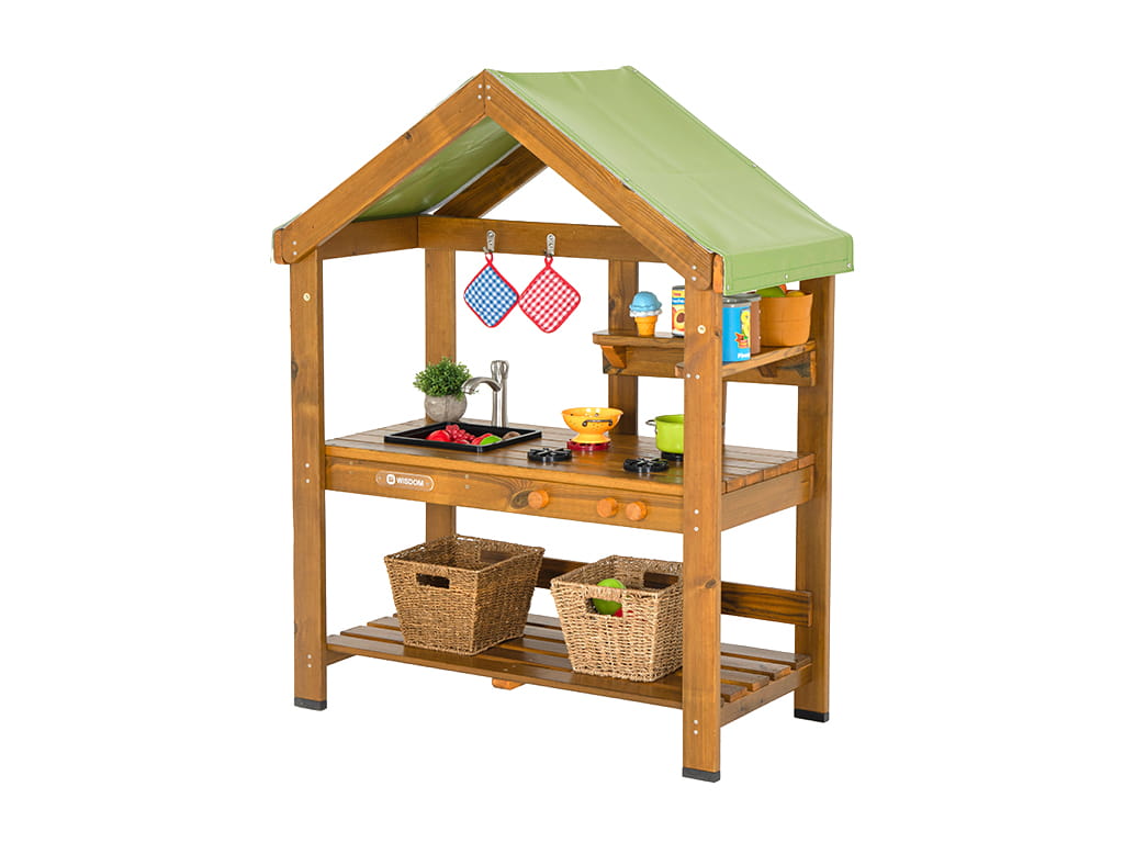 ΚΟΥΖΙΝΑ ΜΕ ΣΚΕΠΗ ΞΥΛΙΝΗ OUTDOOR 100Χ52,4Χ132,6 εκ.