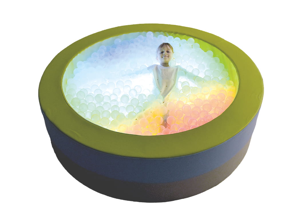 ΠΙΣΙΝΑ ΣΤΡΟΓΓΥΛΗ LED ΜΕ 1250 ΜΠΑΛΑΚΙΑ 148Χ40 εκ.