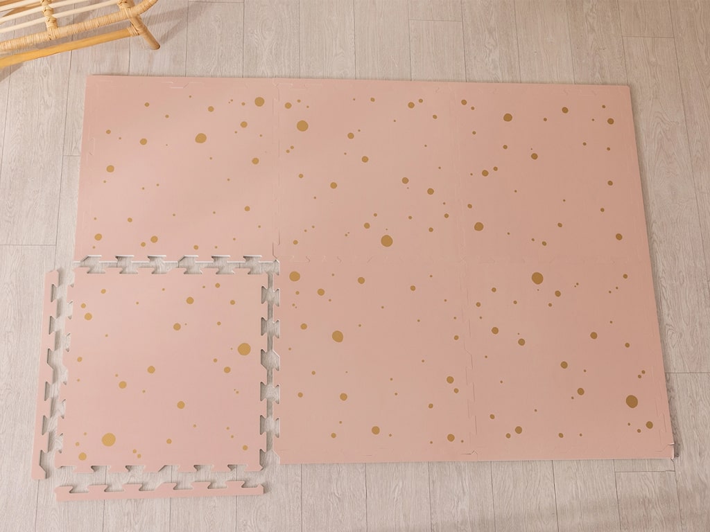 ΧΑΛΑΚΙ ΠΑΖΛ ΑΦΡΩΔΕΣ ΠΟΥΑ ΡΟΖ/ΧΡΥΣΟ 126Χ186Χ1,3 εκ. 6+4 τεμ.