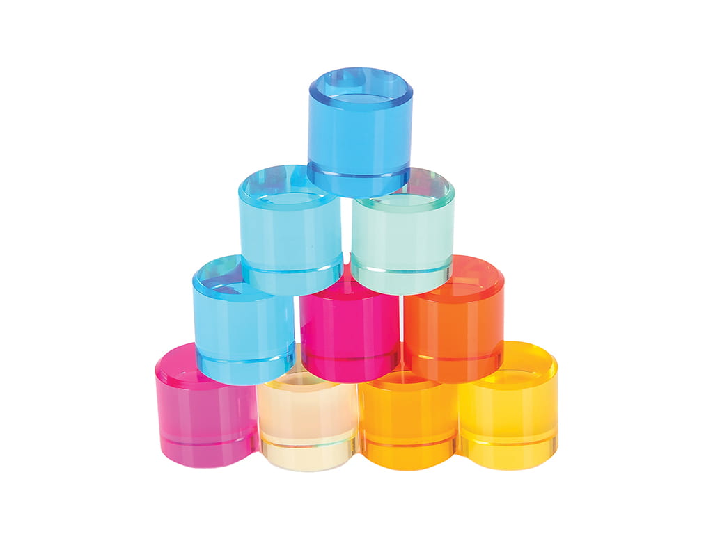 ΚΡΥΣΤΑΛΙΝΟΙ ΚΥΚΛΟΙ ΠΟΛΥΧΡΩΜΟΙ SENSORY 10 τεμ.