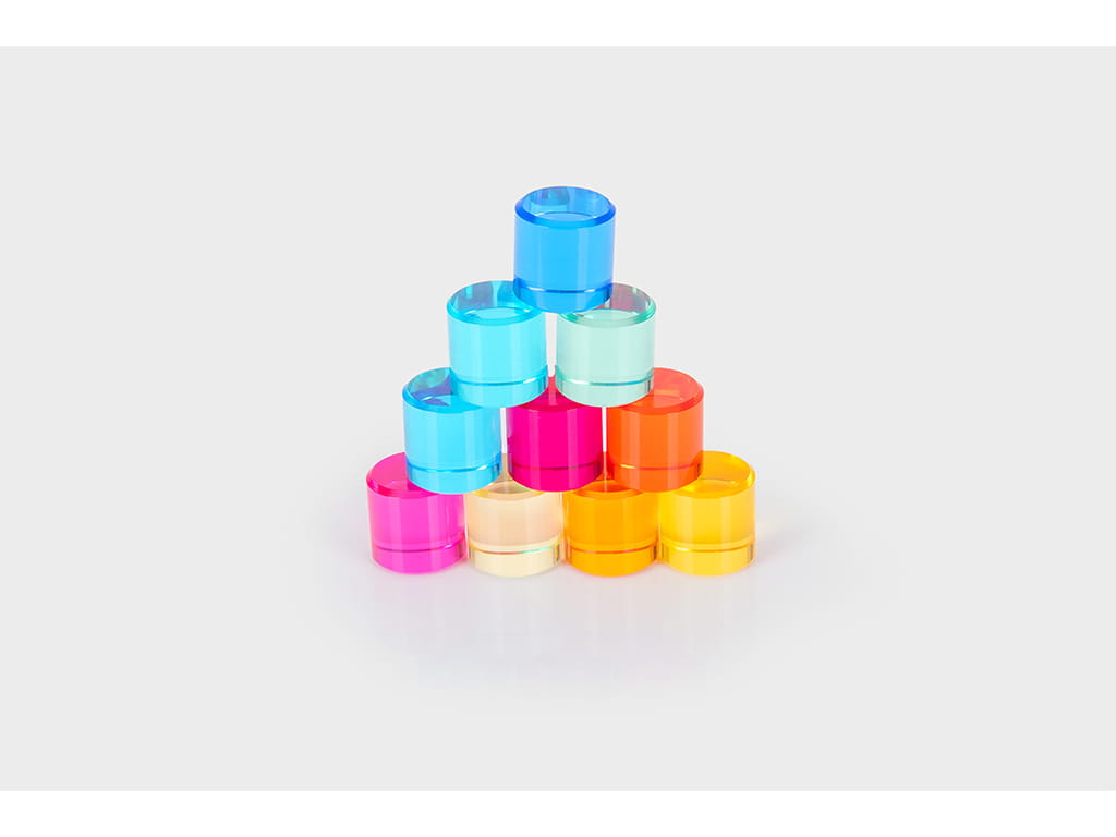 ΚΡΥΣΤΑΛΙΝΟΙ ΚΥΚΛΟΙ ΠΟΛΥΧΡΩΜΟΙ SENSORY 10 τεμ.