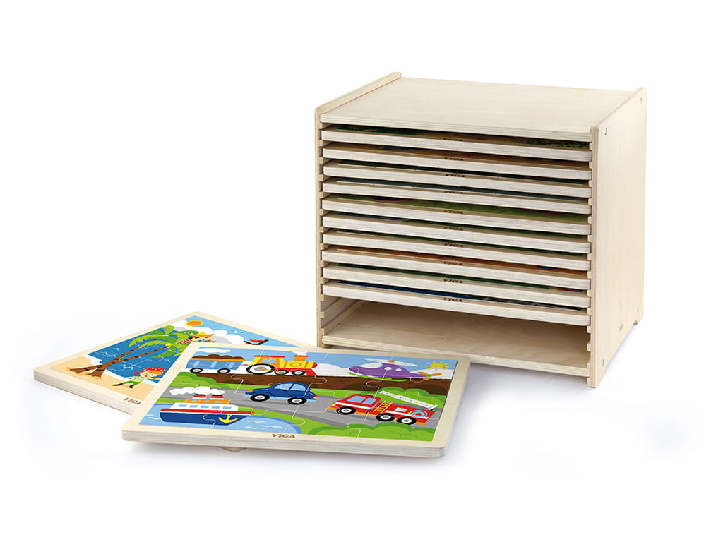 ΞΥΛΙΝΗ ΡΑΦΙΕΡΑ ΜΕ 12 ΠΑΖΛ ΤΩΝ 16 τεμ.