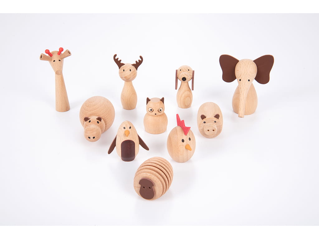 ΣΕΤ ΞΥΛΙΝΗ ΣΚΗΝΗ ANIMAL FRIENDS 10 τεμ.