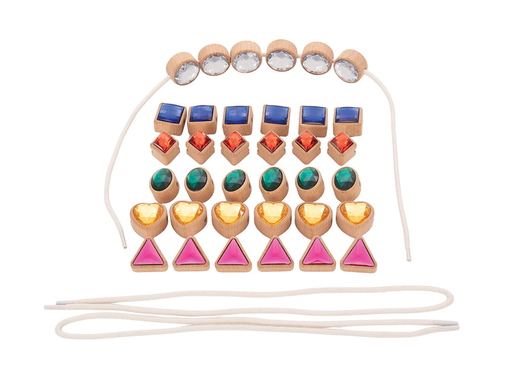 ΠΕΤΡΑΔΙΑ SENSORY SHAPES ΓΙΑ ΠΕΡΑΣΜΑ ΣΕ ΚΟΡΔΟΝΙ 39 τεμ.