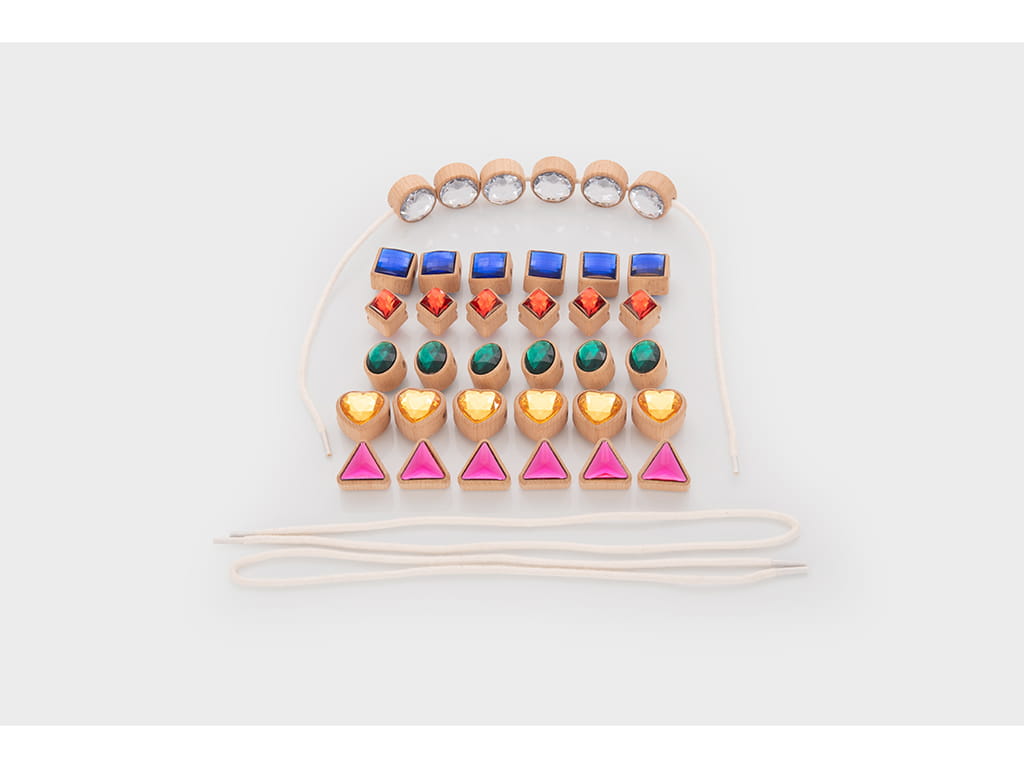 ΠΕΤΡΑΔΙΑ SENSORY SHAPES ΓΙΑ ΠΕΡΑΣΜΑ ΣΕ ΚΟΡΔΟΝΙ 39 τεμ.