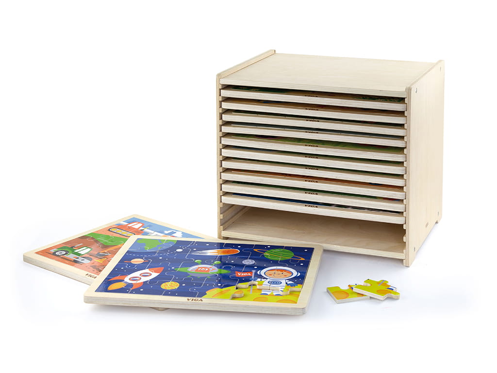 ΞΥΛΙΝΗ ΡΑΦΙΕΡΑ ΜΕ 12 ΠΑΖΛ ΤΩΝ 24 τεμ.