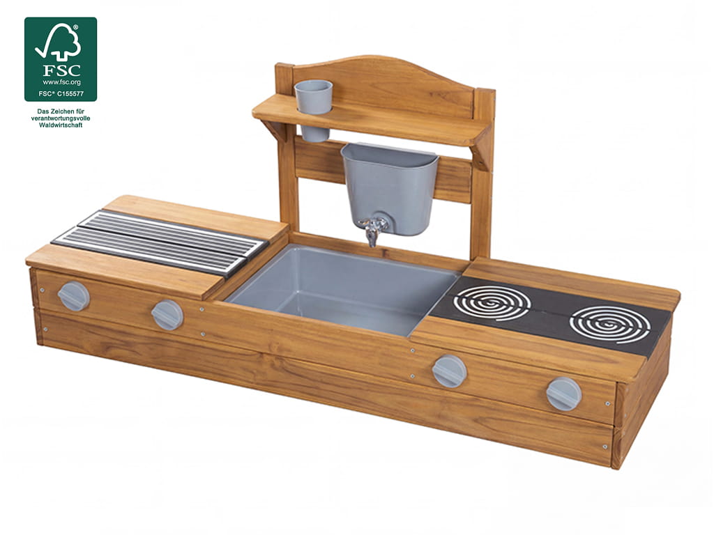 ΚΟΥΖΙΝΑ OUTDOOR ΜΕ ΑΜΜΟΔΟΧΟ 2 ΣΕ 1 116X37X54 εκ.