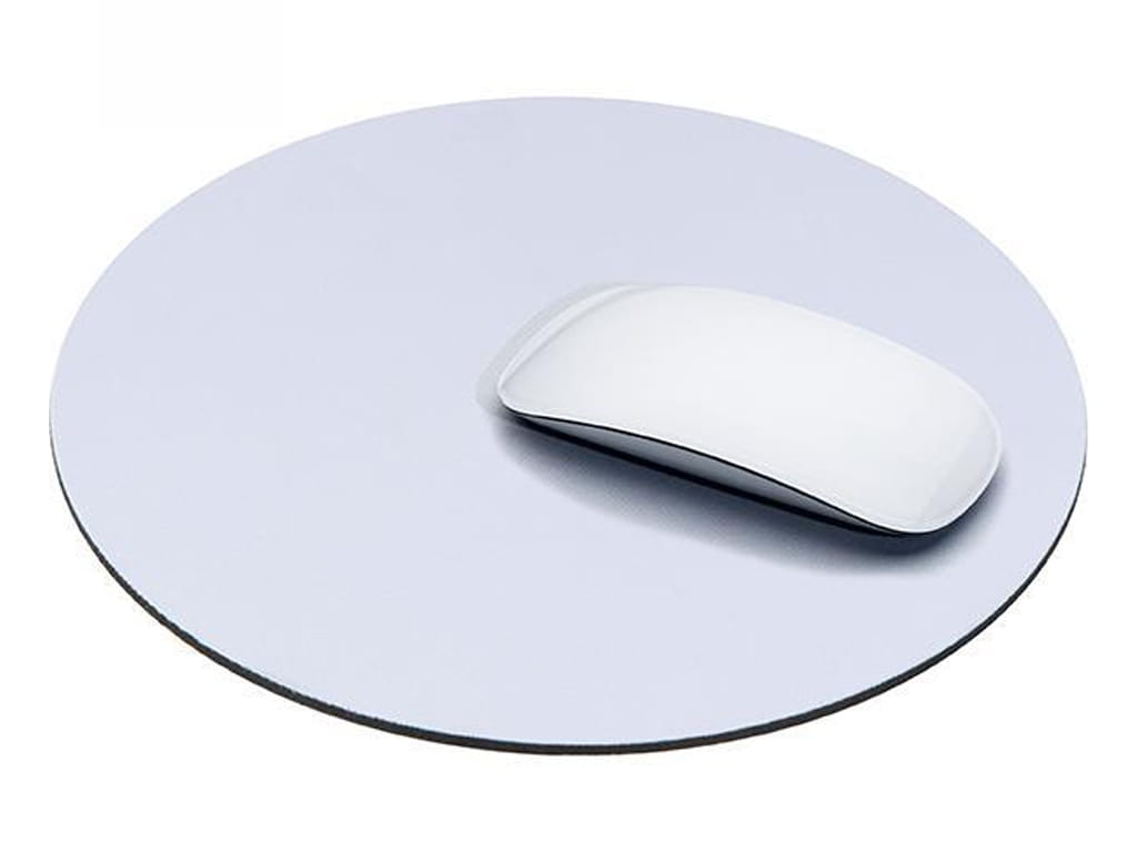MOUSEPAD ΣΤΡΟΓΓΥΛΟ Ø22 εκ. ΛΕΥΚΟ