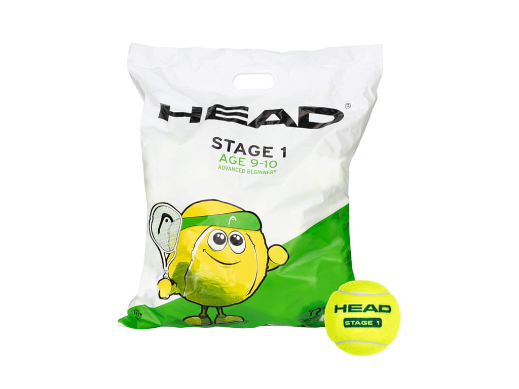 ΜΠΑΛΑΚΙΑ ΤΕΝΙΣ HEAD STAGE 1 GREEN 72 τεμ. POLYBAG