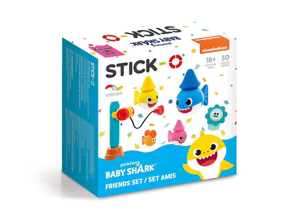ΜΑΓΝΗΤΙΚΗ ΚΑΤΑΣΚΕΥΗ STICK-O BABY SHARK FRIENDS 30 τεμ.