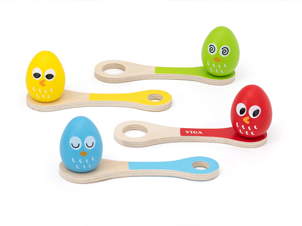 ΚΟΥΤΑΛΟΔΡΟΜΙΕΣ EGG & SPOON ΞΥΛΙΝΟ VIGA 8 τεμ.